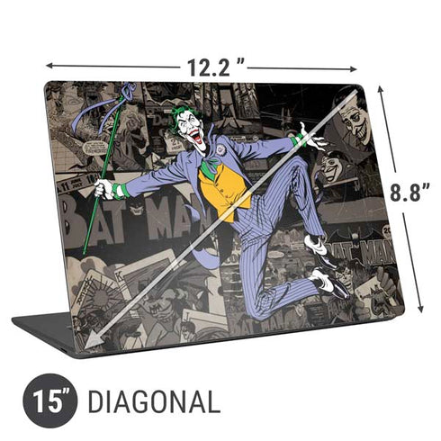 DC Comics The Joker Vintage Action pose pattern Universal Laptop 15in (12.2 x 8.8in) Skin